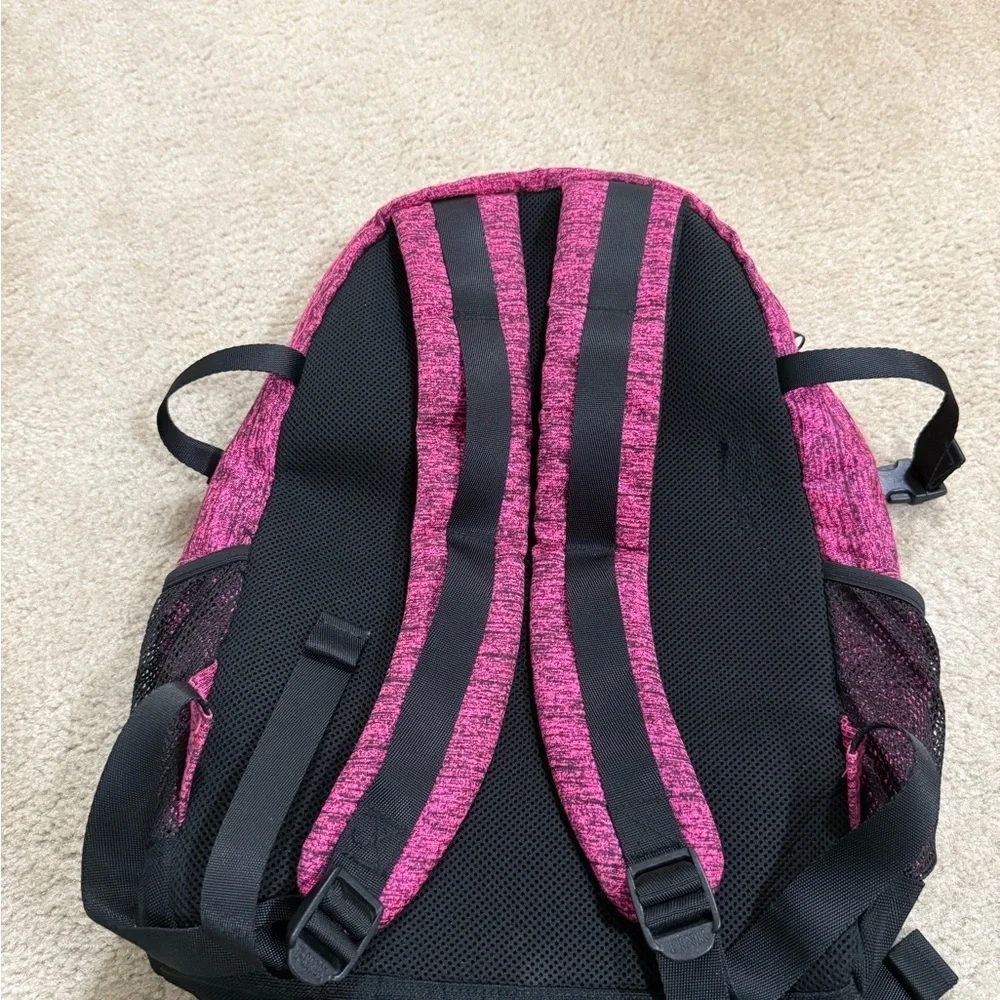PINK Victoria's Secret Pink and Black Backpack with Sporty Design